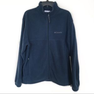 Columbia Men’s Fleece Navy Zip Up Jacket Size L